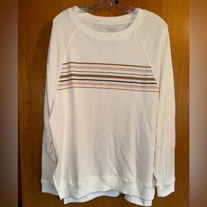 White striped crewneck